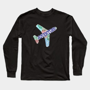 Plane of travel words Long Sleeve T-Shirt